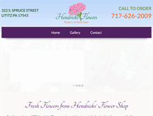 Tablet Screenshot of hendricksflowershop.com